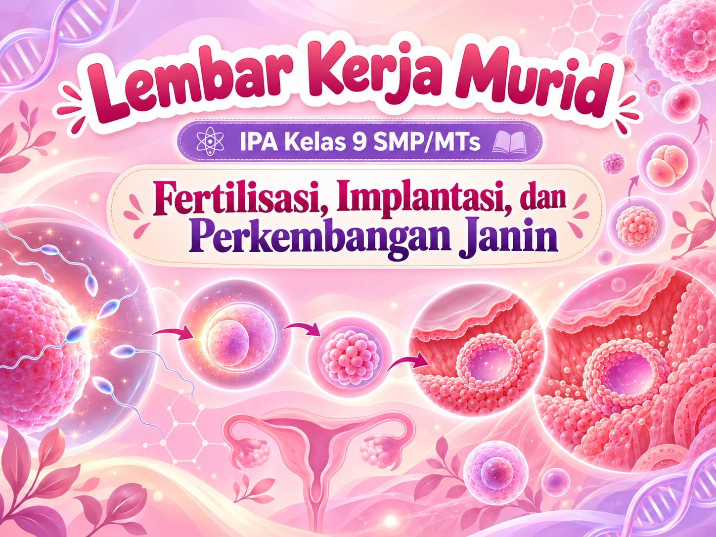 LKM IPA Kelas 9 SMP - Fertilisasi, Implantasi, dan Perkembangan Janin
